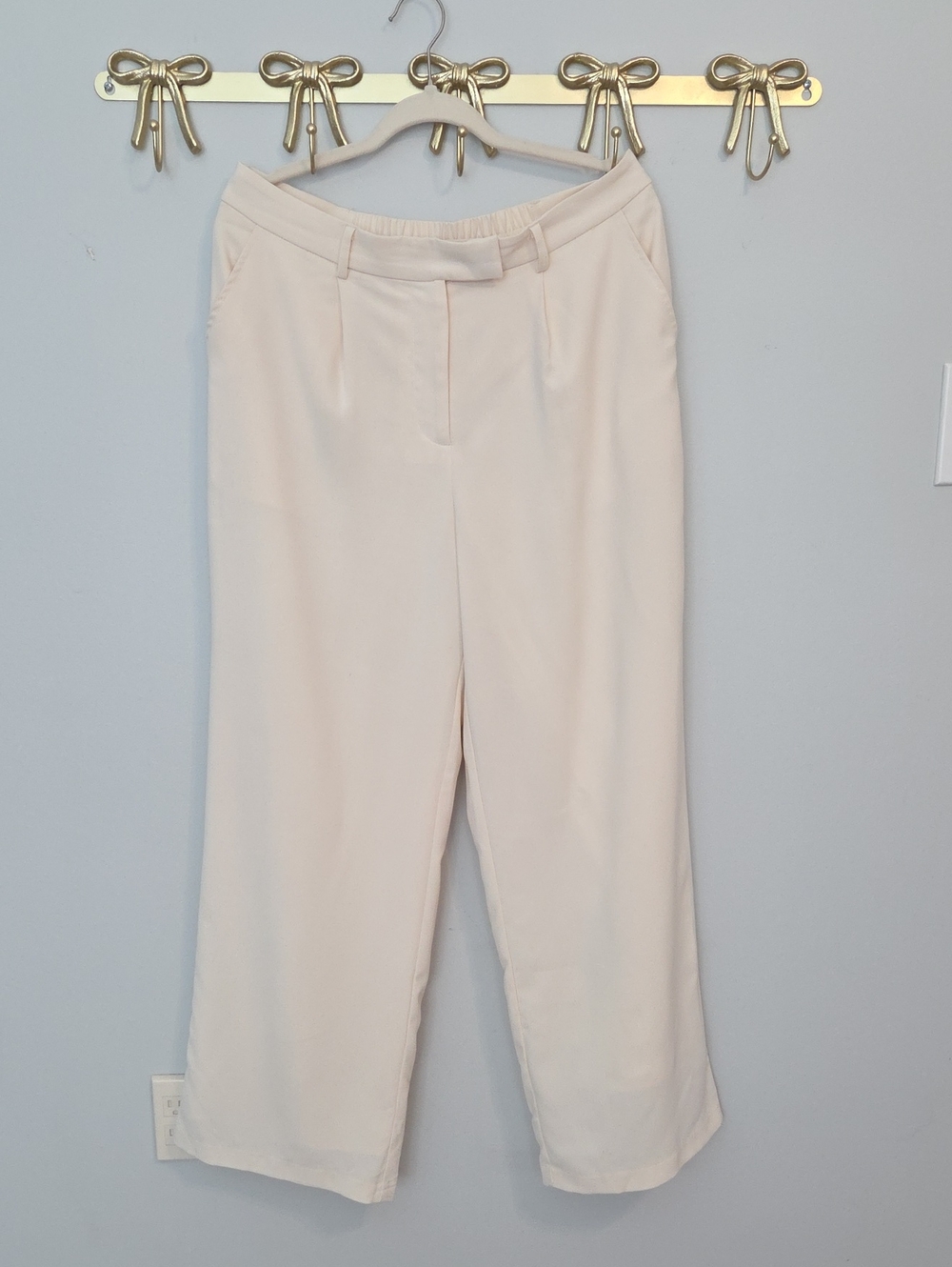 Skies Are Blue Wide Leg Cream Trousers